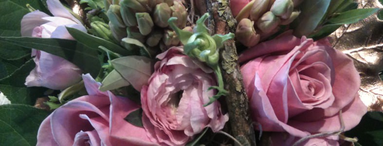 Buketter Buket i rosa og grøn