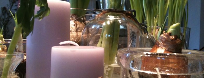 D. 20 marts 2011 – En festlig dag på Hotel Hedegården. Bordpynt med bloklys